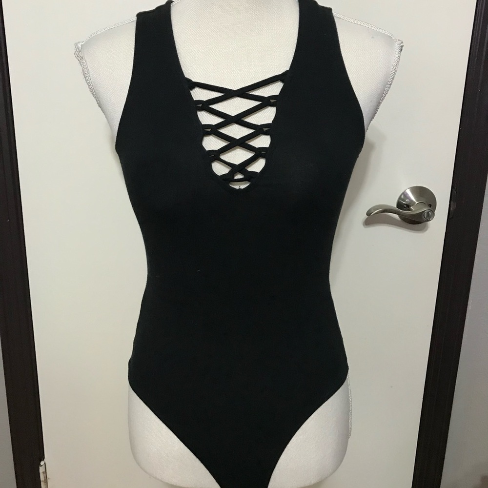 Lace-up bodysuit